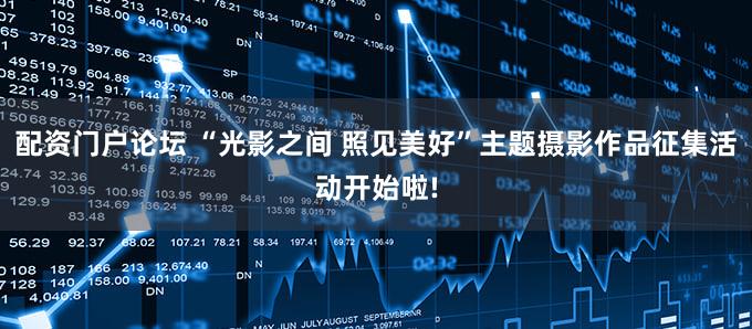 配资门户论坛 “光影之间 照见美好”主题摄影作品征集活动开始啦!