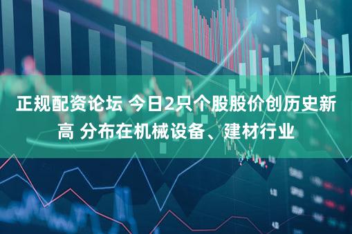 正规配资论坛 今日2只个股股价创历史新高 分布在机械设备、建材行业