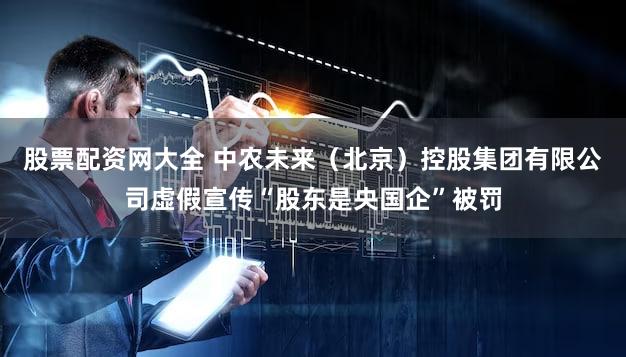 股票配资网大全 中农未来(北京)控股集团有限公司虚假宣传“股东是央国企”被罚