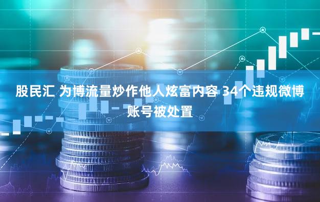 股民汇 为博流量炒作他人炫富内容 34个违规微博账号被处置