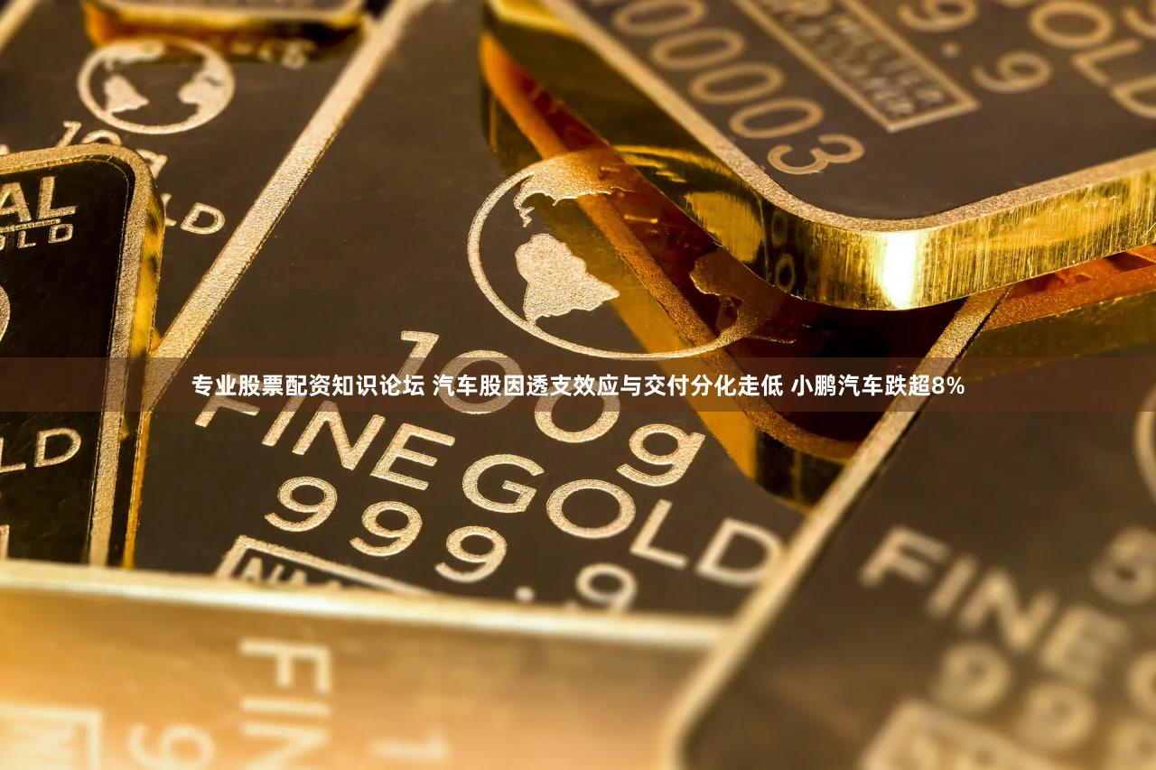 专业股票配资知识论坛 汽车股因透支效应与交付分化走低 小鹏汽车跌超8%